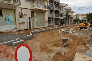 Εξέλιξη εργασιών του έργου “ΑΝΑΠΛΑΣΗ ΕΜΠΟΡΙΚΟΥ ΚΕΝΤΡΟΥ Ν. ΜΟΥΔΑΝΙΩΝ”