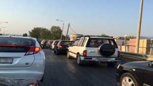 Μεγάλο μποτιλιάρισμα στην Ε.Ο Θεσσαλονίκης-Μουδανιών