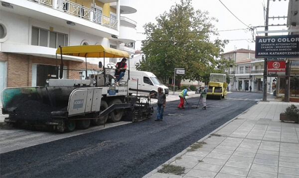 Εσωτερική οδοποιία τμημάτων οδών στον οικισμό Ν. Μουδανιών