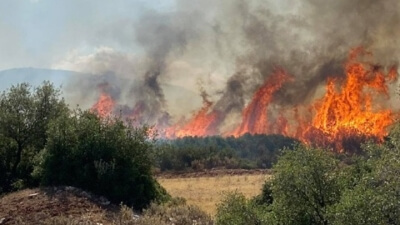 Χαλκιδική: Εναέρια μέσα επιχειρούν στη Μόλα Καλύβα