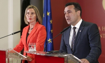 ΠΓΔΜ: Αισιοδοξία για την εξεύρεση λύσης στο θέμα του ονόματος εξέφρασαν Φεντερίκα Μογκερίνι και Ζόραν Ζάεφ