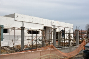 Στάδιο εργασιών του έργου «Κατασκευή 3ου Νηπιαγωγείου Νέων Μουδανιών».