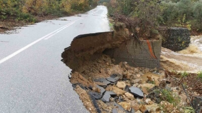 Προβλήματα από πλημμυρικά φαινόμενα στην Ολυμπιάδα Χαλκιδικής