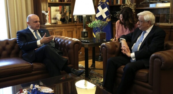 Μήνυμα προς την Τουρκία αναφορικά με το σεβασμό των συνόρων απηύθυνε ο Πρ. Παυλόπουλος στη συνάντησή του με τον υπ. Άμυνας της Εσθονίας