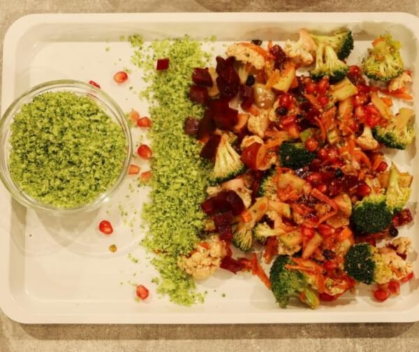 Σαλάτα ενέργειας με γλυκόξινο dressing (Boost salad)