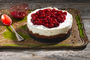 Cheesecake με Merenda και βύσσινο