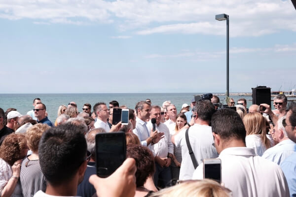 Χαλκιδική: Ισχυρή εντολή και μαζική συμμετοχή στις κάλπες, ζήτησε από τους πολίτες ο Κυριάκος Μητσοτάκης